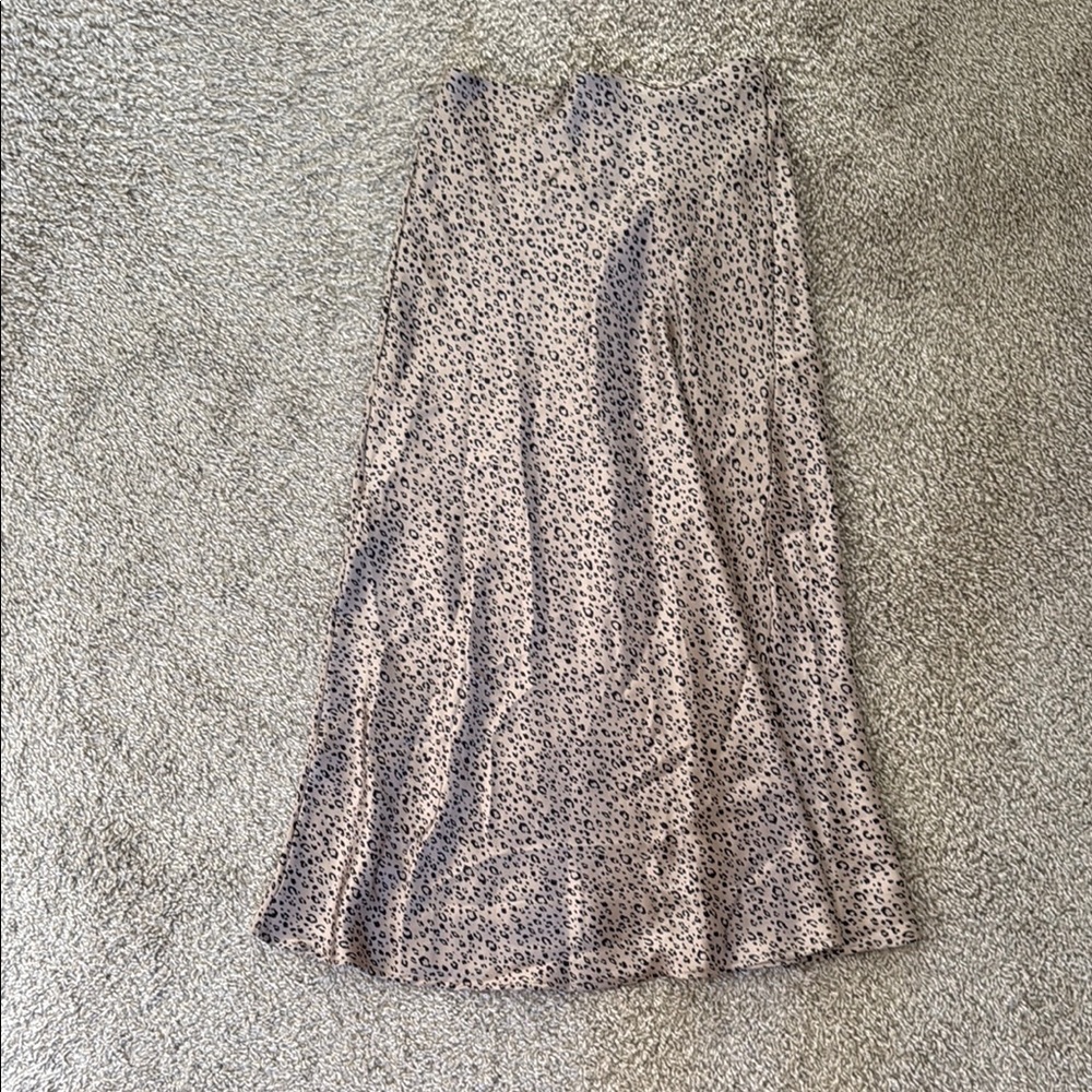 Leopard Print Midi Skirt